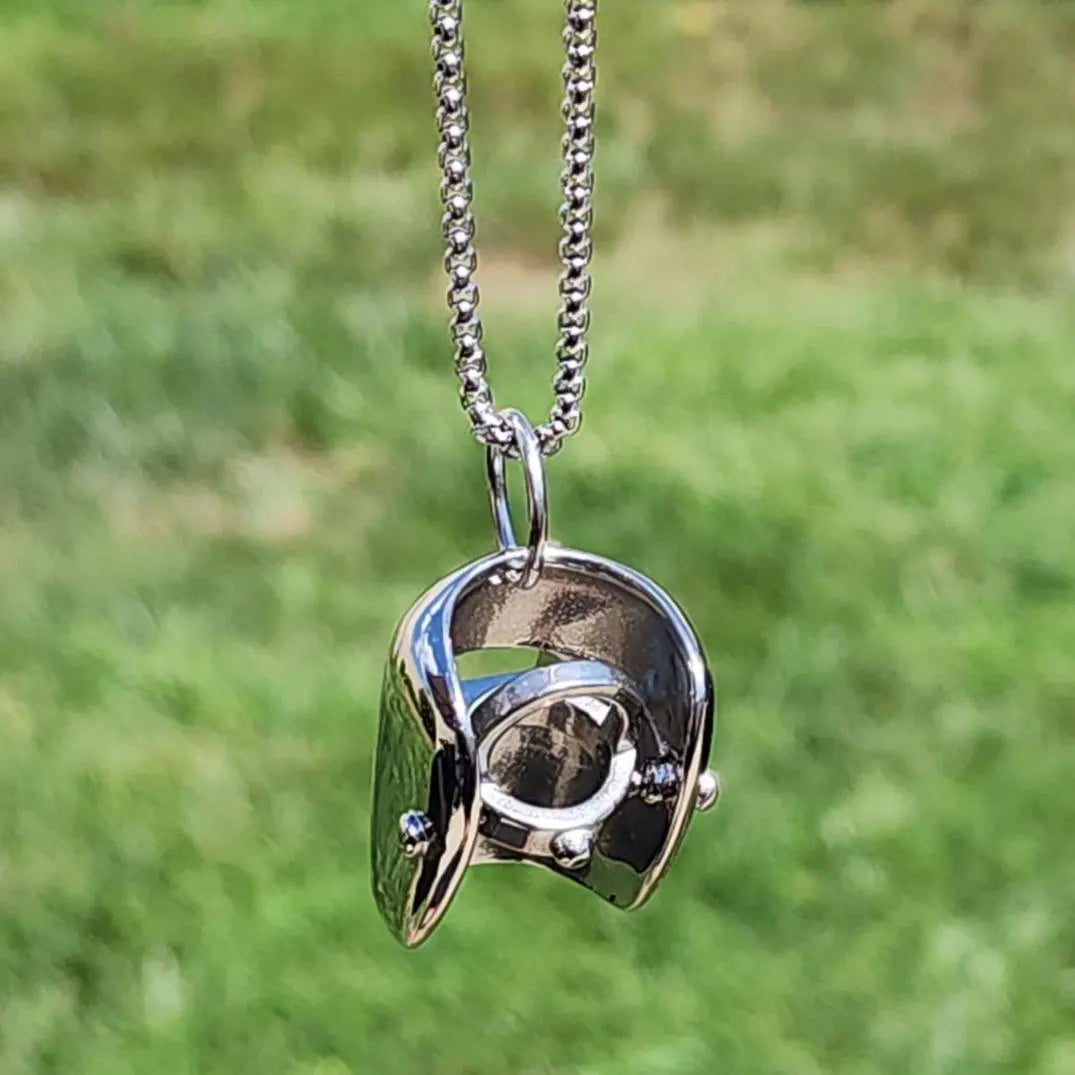 Welding Hood Necklace, 316L Stainless Steel, Industrial Chain, Graduation Gift, Welder Gift, Union Welder, Dad Gifts, Blue Collar, Keychain