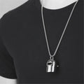 Welding Hood Necklace, 316L Stainless Steel, Industrial Chain, Graduation Gift, Welder Gift, Union Welder, Dad Gifts, Blue Collar, Keychain