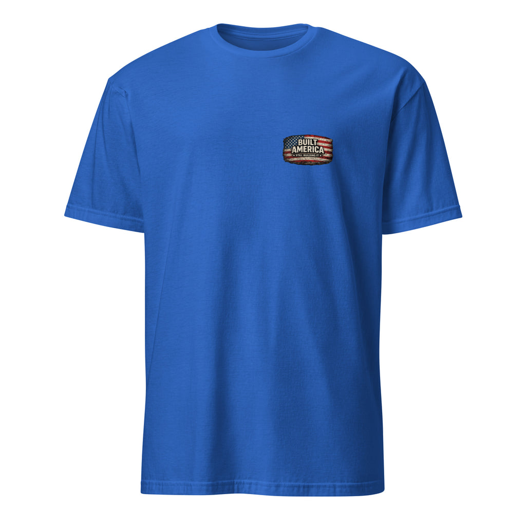 Labor Day Gift, Construction Worker Shirt, Patriotic USA Builder Tee, Blue Collar Gifts, Welder, Ironworker, Electrician