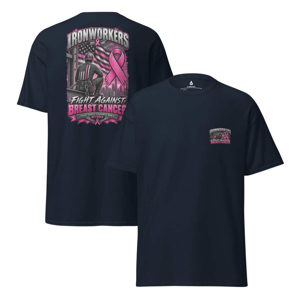Ironworker Breast Cancer Awareness Shirt – Ironworkers Fight Against Breast Cancer | Pink Ribbon October Shirt